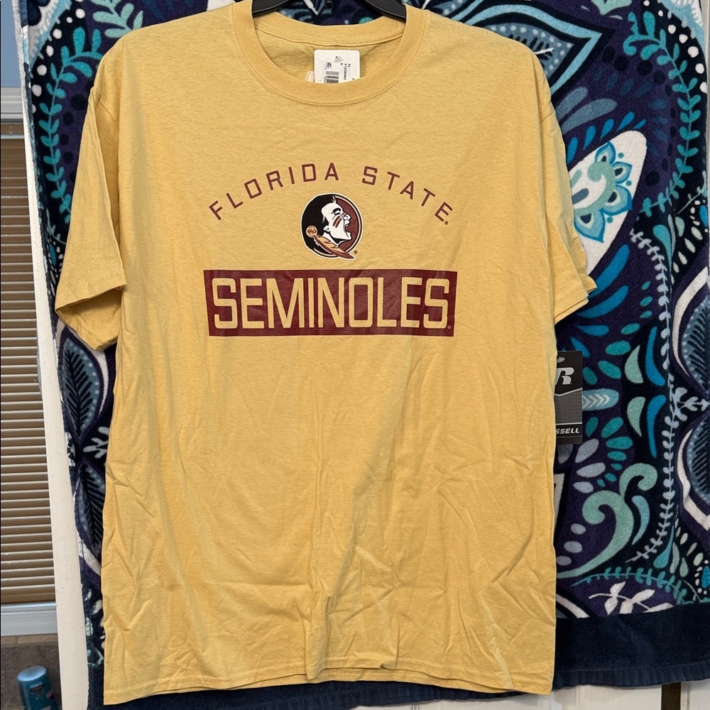 Russell Athletic Florida State Seminoles Gold and Maroon Short Sleeve Tee